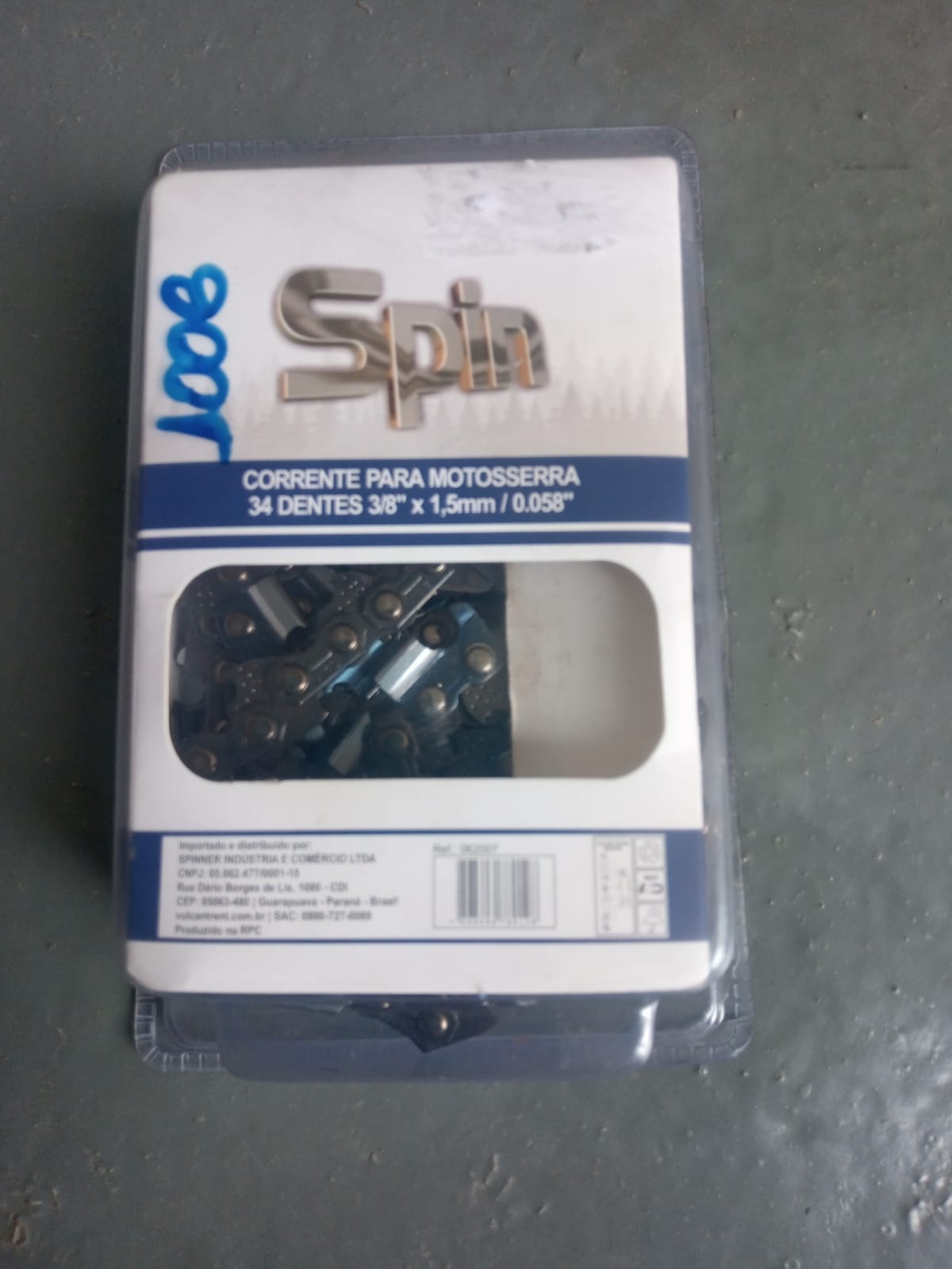 Corrente Motoserra 34 Dentes 3/8 x 1.5mm/0.058 Spin