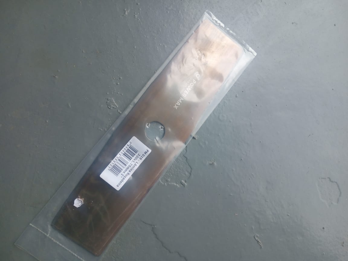 Lâmina Para Roçadeira 2 Pontas 330mm Furo 1 Pol Em Aço