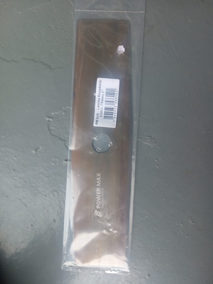 Lâmina Para Roçadeira 2 Pontas 330mm Furo 1 Pol Em Aço