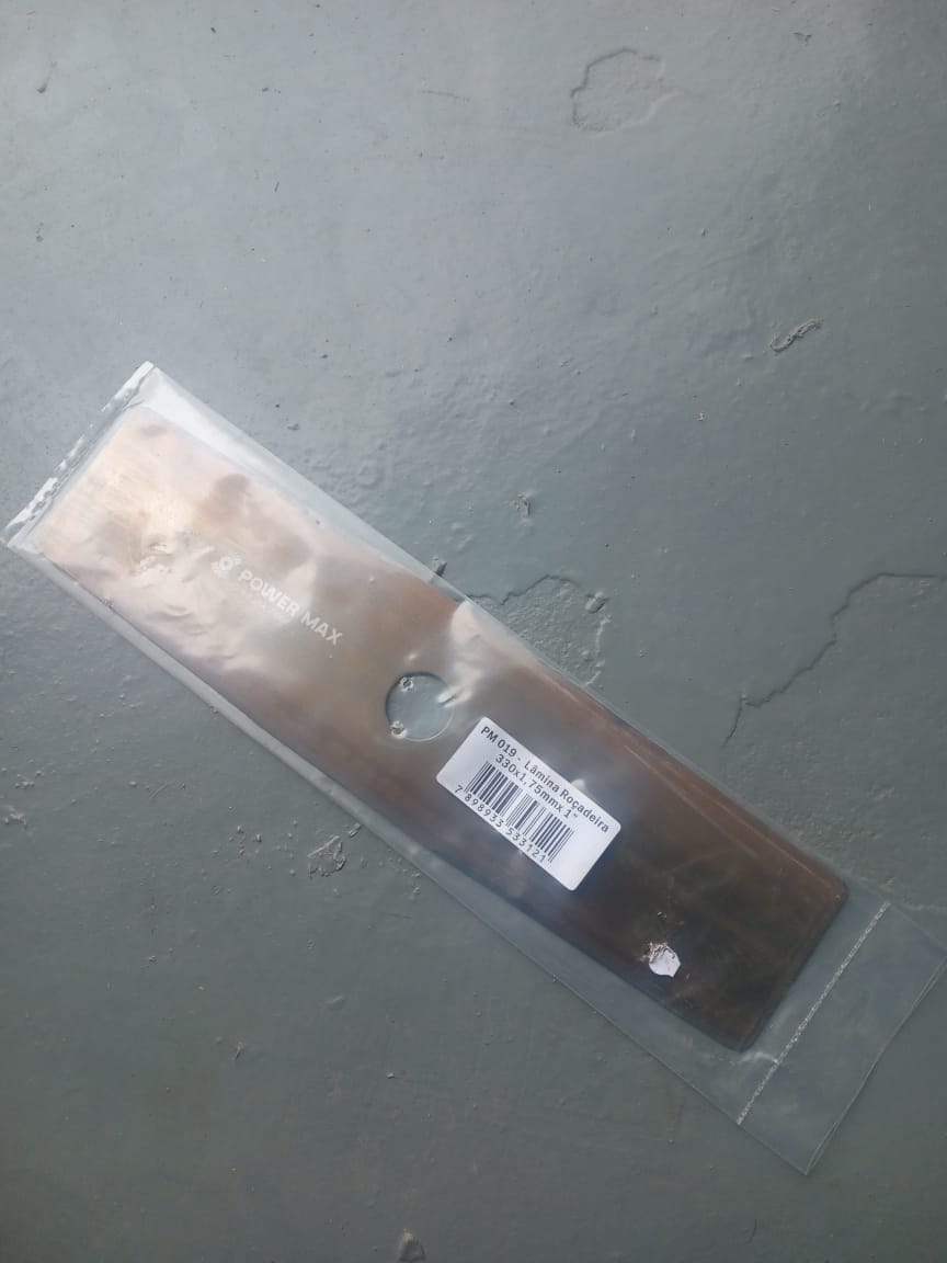 Lâmina Para Roçadeira 2 Pontas 330mm Furo 1 Pol Em Aço