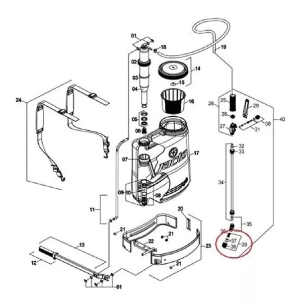 Bico Jd-12 Completo Pulverizador Costal Jacto 427062