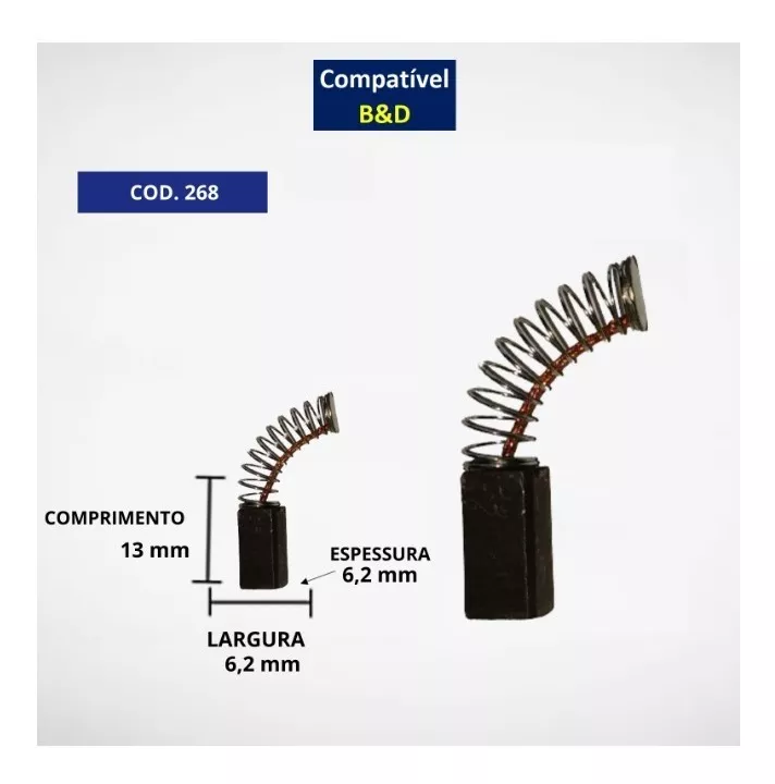 Escova de carvão  Serrra Tico Tico Bed Kd562 C268G